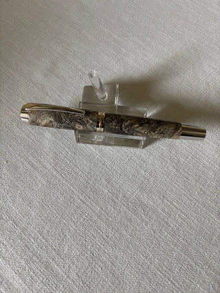 Gentleman's Rollerball  -Chrome- Buckeye Burl - Ready Made