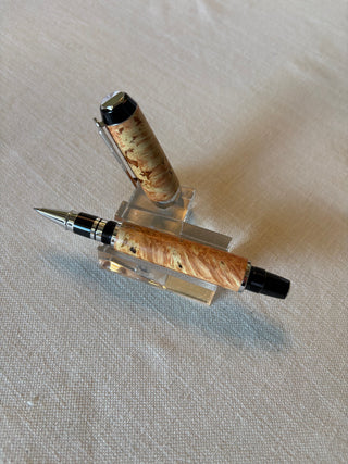 Havana Rollerball  -Chrome - Maple Burl- Ready Made