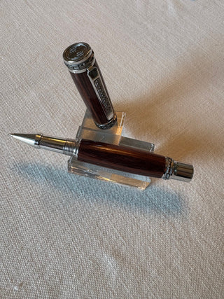 Emperor Rollerball Pen -Chrome- Kingwood- Ready Made