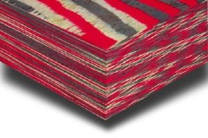 Color-ply red grey and white tweed