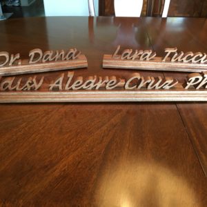 wooden desk name plates