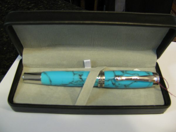 Statesman Rhodium /Tru-Stone Turquoise