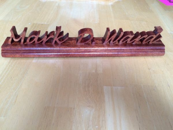 wooden desk name plates